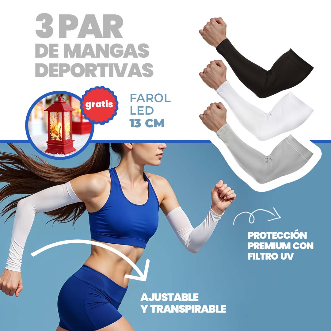 3 X Par De Mangas Deportivas Premium Para Brazos, Filtro Uv